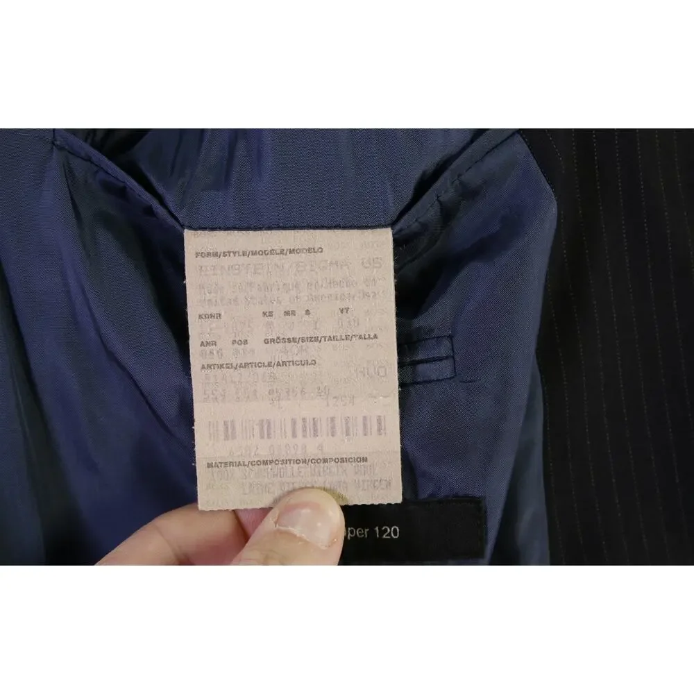 Hugo Boss Einstein/Sigma Navy Blue Pinstripe Super 120's Wool Suit 40R